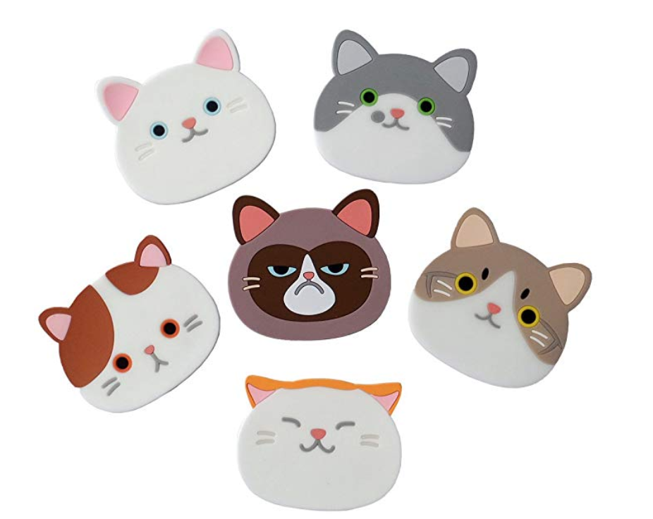 Kawaii/Cute Unique Cartoon Cat Drink Coasters/Mats Cuteorama